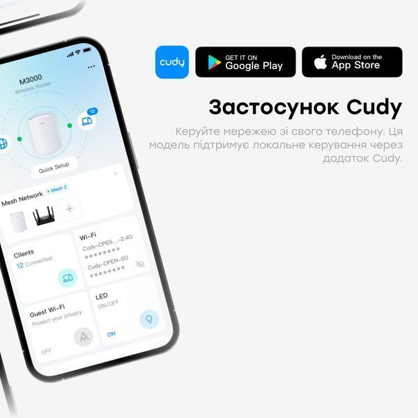 WiFi Mesh 4G LTE-маршрутизатор Cudy LT400 CAT4 (73-00551) 73-00551 фото