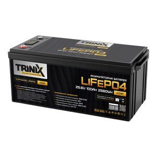 Акумуляторна батарея літій-залізо-фосфатна 25.6В 100А*год Trinix TLFP-24100 Ultra LiFePO4 з Bluetooth (Black) (44-00087) 44-00087 фото