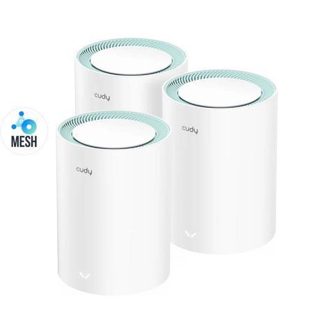 Маршрутизатор WiFi Mesh-система WiFi 5 Cudy M1300 (3-Pack) 3 штуки дводіапазонні гігабітні AC1200 (73-00511) 73-00511 фото