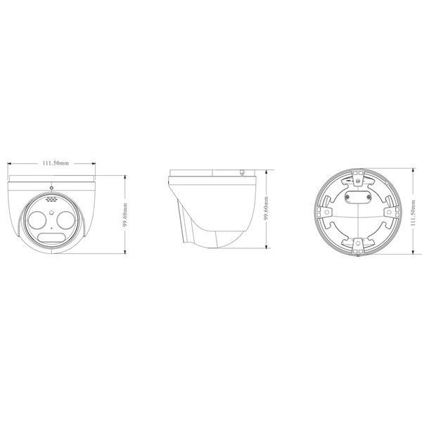 Тепловізійна IP-відеокамера TVT TD-5525E1-VT1(7/PE) Thermal 256*192 f=7mm Optical 5Mp f=8mm (77-00423) 77-00423 фото