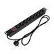 Блок розеток Trinix TRX-PDU/8M-16А Black для комутаційної шафи 19" на 8 розеток, з вимикачем (25-00110) 25-00110 фото 2