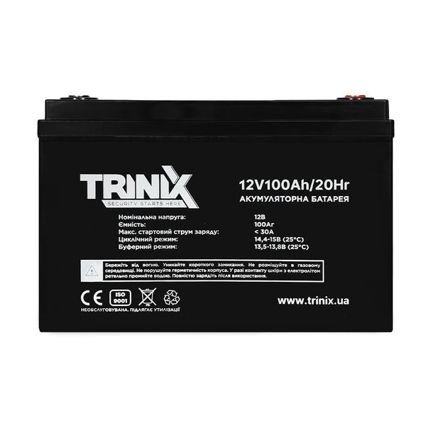 Trinix 12V100Ah/20Hr AGM Акумуляторна батарея 12В 100Аг свинцево-кислотна (44-00047) 44-00047 фото