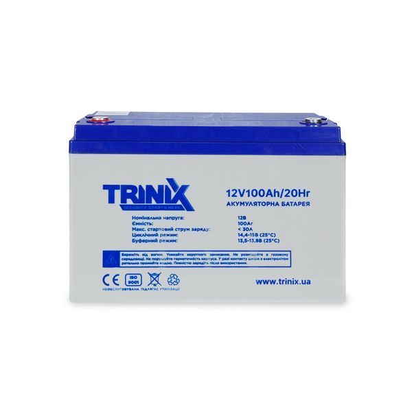 Trinix 12V100Ah/20Hr AGM Акумуляторна батарея 12В 100Аг свинцево-кислотна (44-00047) 44-00047 фото