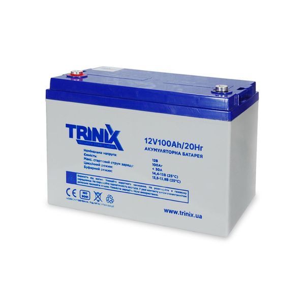 Trinix 12V100Ah/20Hr AGM Акумуляторна батарея 12В 100Аг свинцево-кислотна (44-00047) 44-00047 фото