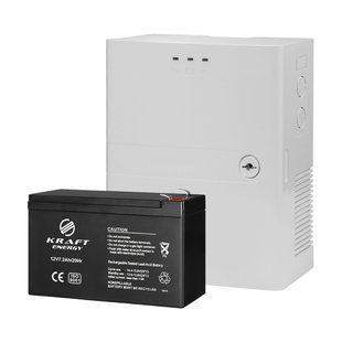 Комплект Kraft: джерело безперебійного живлення PSU-1205LED(P) і акумуляторна батарея 12В 7.2Аг (41-00041-44-00054) 41-00041-44-00054 фото