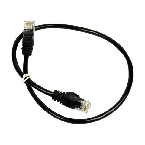 Патч-корд мережевий гігабітний Trinix UTP, RJ-45, CAT.5 0.3m Black (73-00604) 73-00604 фото
