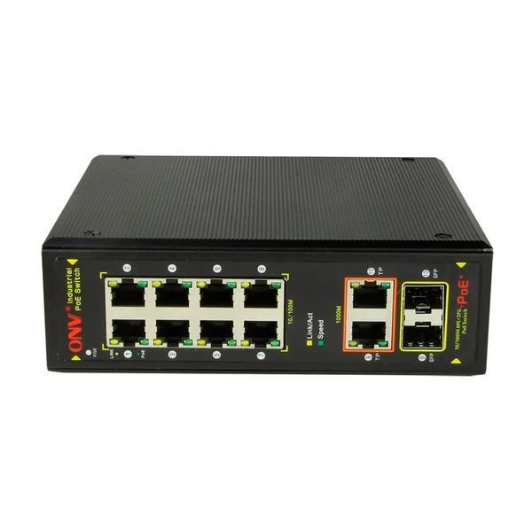 PoE-комутатор 10-портовий ONV-IPS7108PF Combo ports (73-00009) 73-00009 фото