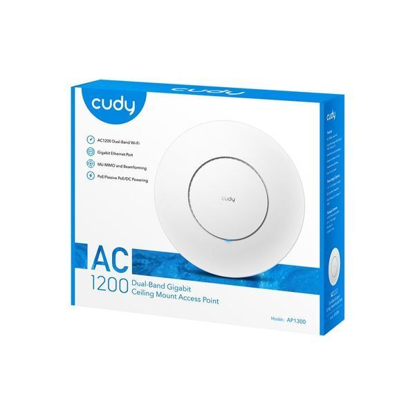 Точка доступу WiFi 5 Cudy AP1300 з підтримкою Mesh дводіапазонна гігабітна (73-00520) 73-00520 фото