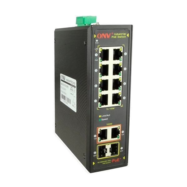 PoE-комутатор 10-портовий ONV-IPS7108PF Combo ports (73-00009) 73-00009 фото