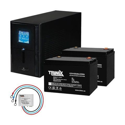 Комплект резервного живлення: Kraft PSW1500VA/1200W(LCD)24V UPS + батарея 2540 Вт*год (42-00062-1) 42-00062-1 фото