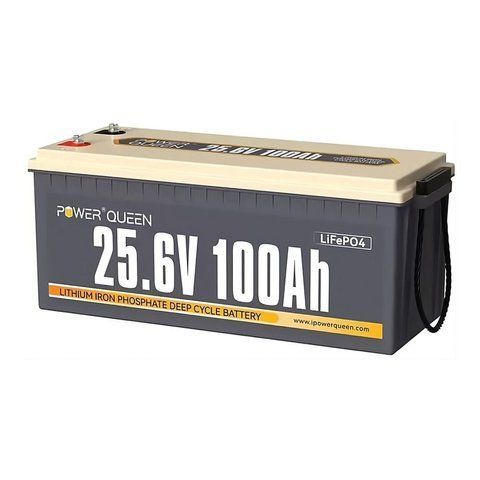 Акумуляторна батарея літій-залізо-фосфатна 25.6В 100А*год LiFePO4 Power Queen 25.6V 100Ah, 2560Wh, BMS 100A, 532*207*215мм (44-00508) 44-00508 фото