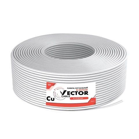 Кабель сигнальний Vector 6х0.22 Cu екран 100m (35-00022) 35-00022 фото