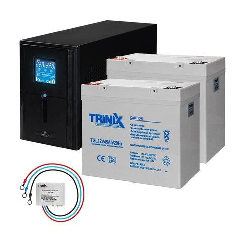 Комплект резервного живлення: Kraft PSW1500VA/1200W(LCD)24V UPS + гелева батарея 1143 Вт*год (42-00062-2) 42-00062-2 фото
