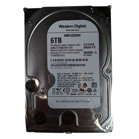 Жорсткий диск 3.5" 6TB 256MB Western Digital Purple WD63PURU-78 (99-00010072) 99-00010072 фото
