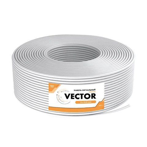 Кабель сигнальний Vector 6х0.22 CCA екран 100m (35-00020) 35-00020 фото
